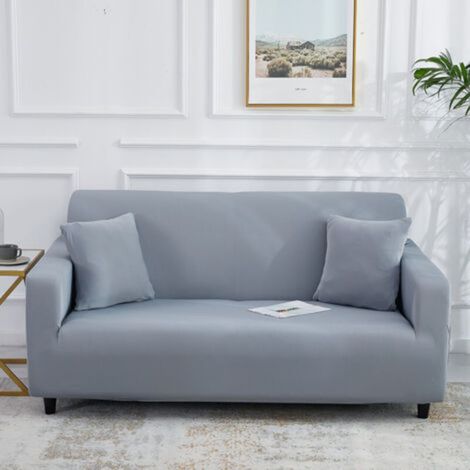 2 Seater Sofa Cover 145-185cm Sofa Cover with Modern Armrests Universal Elastic Sofa Cover Sofa Protector Cover Light Gray (1/5)