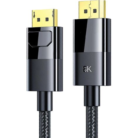Câble d'extension DisplayPort 1.4, mâle-mâle, 32,4 Gbit/s, adapté aux moniteurs de jeu, prend en charge 8K à 60 Hz, 4K à 144 Hz et 2K à 165 Hz. (1/5)