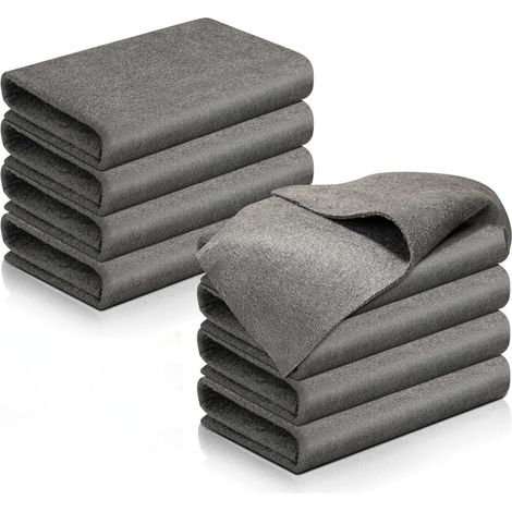 Chiffon Magique - Microfibre 30 x 30 cm - Pour Vitres Miroirs Voitures Cuisine Salle De Bain - Lot De 8 (1/5)