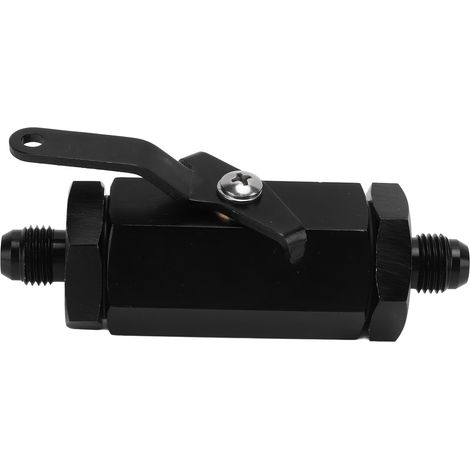 Soupape de coupure de carburant AN6, régulateur de débit en alliage d'aluminium noir anticorrosion, universel pour voiture (1/5)