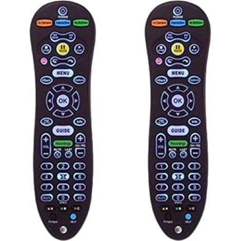 Lot de 2 télécommandes de remplacement S30 compatibles avec les récepteurs U-Verse, télécommande universelle pour téléviseur, noires (1/4)
