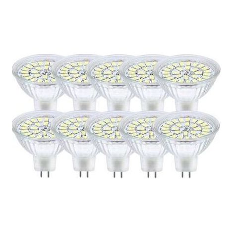 Ampoule LED GU5.3 Blanc Froid 6000K, MR16 LED 12V 3W Equivalent à 30W Halogène, Ampoules LED Spot Non Dimmable, Lot de 10 [Classe énergétique F] (1/5)