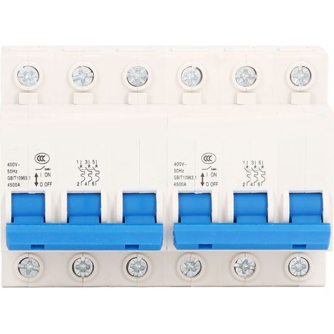 Interrupteur de Transfert Manuel 3P+3P 63A AC400V avec Disjoncteur Micro-Interverrouillé pour Rail DIN (1/5)