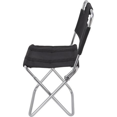 Tragbarer Klappstuhl aus atmungsaktivem Stoff mit kleiner Rückenlehne, ideal zum Angeln, Campen, Grillen und Wandern. (1/5)