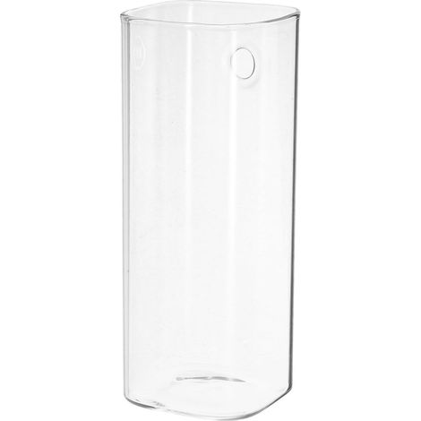 Vase mural en verre transparent GANAZONO, tube carré, jardinière hydroponique minimaliste (1/5)
