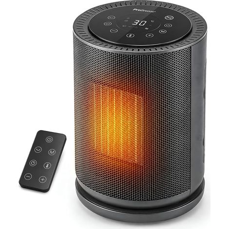1800W Oscillating Ceramic Heater - Mobile Electric Heater, 2-in-1 Fan Mode, Eco Thermostat, Remote Control, Silent Touch Screen for Bedroom and Office (1/5)