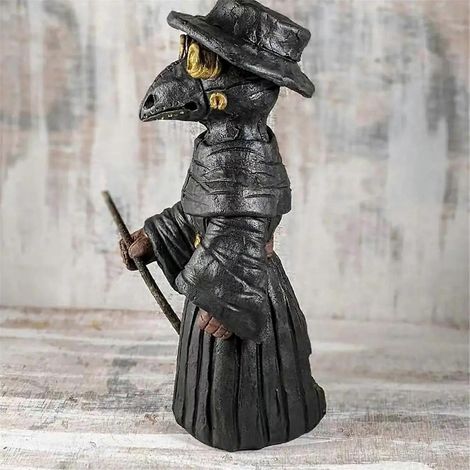 Brûleur d'encens Corbeau Noir, ornement de bureau en résine - (1/5)