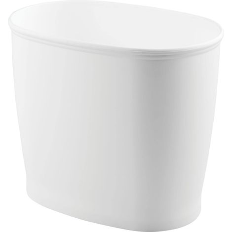 Corbeille à Déchets Ovale Plastique Blanc 30,48 x 20,32 x 25,4 cm (1/5)