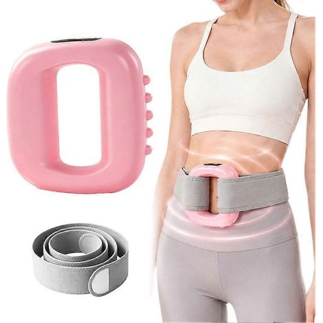 Faszienring-Massagegerät 13 x 13 cm, Vibrationsstufen, wiederaufladbar, leistungsstark, ergonomisch, Ein-Knopf-Bedienung, pink, 1 Stück