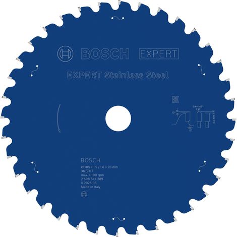 Bosch EXPERT Stainless Steel Circular Saw Blade 185 x 1.9/1.6 x 20mm T36 (1/5)