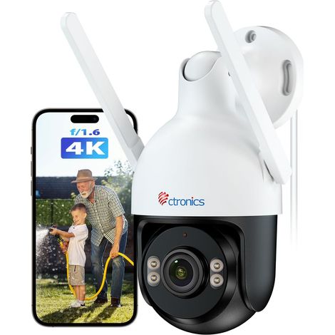 4K 8MP Camera Surveillance WiFi Exterieure,Métal Caméra (1/5)