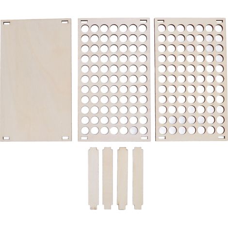 boîte de rangement-Porte-crayons bois démontable 7 pièces, rangement optimisé pour 77 stylos (1/4)