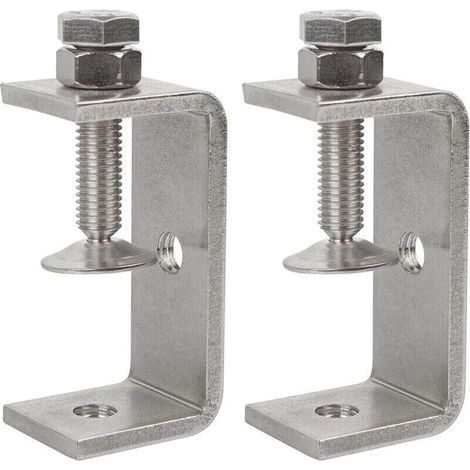 Lot de 2 serre-joints en C robustes en acier inoxydable 304, ouverture des mâchoires de 65 mm, serre-joints de type « tigre », serre-joints en bois (1/5)