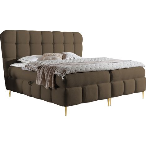 Lit boxspring Musica, Freya 210.07, Double, Continental, 180x200, Tissu, Disponible, 204x208x122cm (1/5)