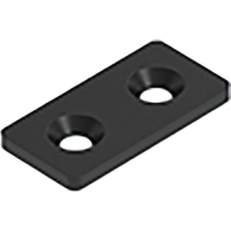 Fath Verbindungsplatte 2-loch passend zu Item System Aluprofil Nut 8, Stahl schwarz (1/4)