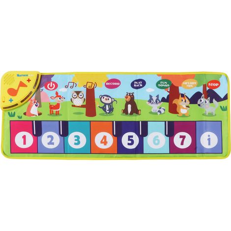 Tapis Musical Éducatif pour Enfants avec Sons d'Animaux et Clavier Piano - Jeu Ludique d'Éveil Musical (1/5)