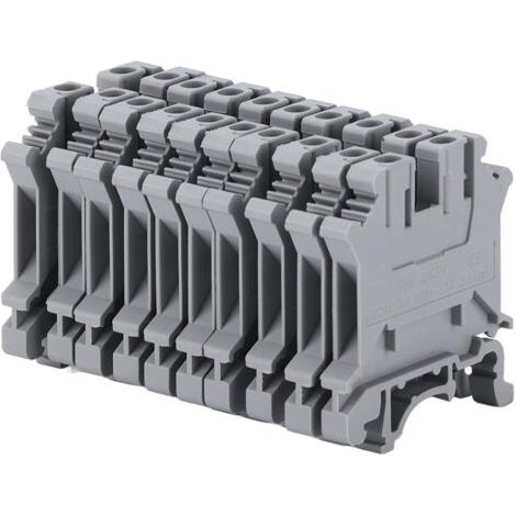 Blocs de jonction combinés, bornes en cuivre isolées montées sur rail DIN, 100 pièces, pour connexions électriques.