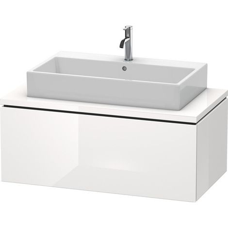 Meuble bas console L-CUBE 400x1020x547mm blanc brillant