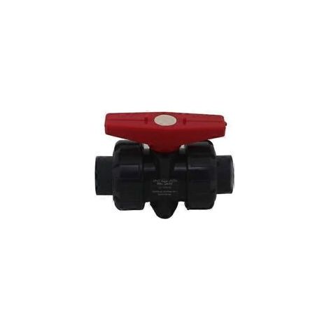Doppelverschraubtes Kugelventil mit Klebeverbindung, 20 mm Durchmesser, PVC-Kugelhahn, DN15 Kugelventil für Schwimmbäder (20 mm Innendurchmesser) - Crezuo