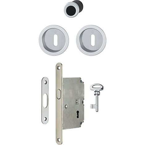 Set Hoppe F94 cromato satinato per porta scorrevole