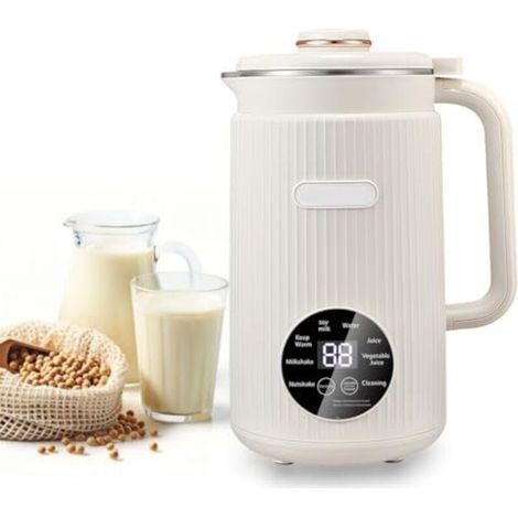 Machine à lait végétal automatique avec fonction autonettoyage et maintien au chaud 8 heures pour amande noix avoine soja sans produits laitiers (1/5)