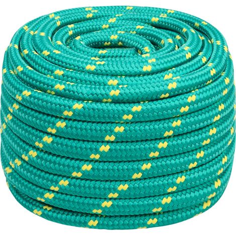 Multipurpose Utility Rope 20 mm 100 m Green PP 2400 kg Max Load vidaXL (1/5)