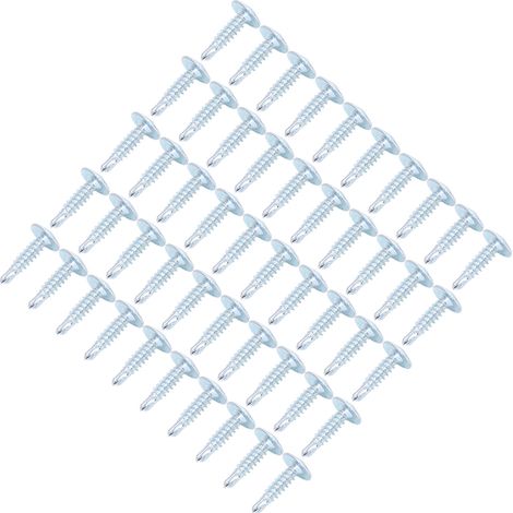 Vis autoforeuses à tête bombée 50 pièces acier carbone 4,2x19 mm kit fixation pour réparation (1/5)