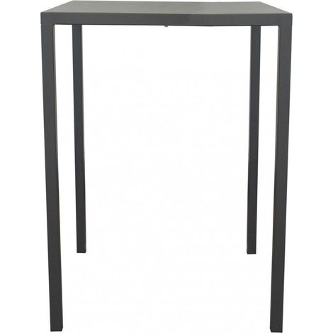 Tavolo quadrato in metallo antracite autolivellante fisso 80x80xH110 cm