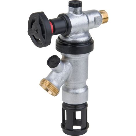 Resideo Systemtrenner BA295D, absperrbar, bleifrei, verchromt, R 1/2" (1/4)