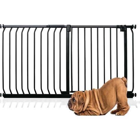 Bettacare Elite Pressure Dog Gate, 125cm - 134cm, Matt Black, Pressure Fit Pet Gate for Dog and Puppy