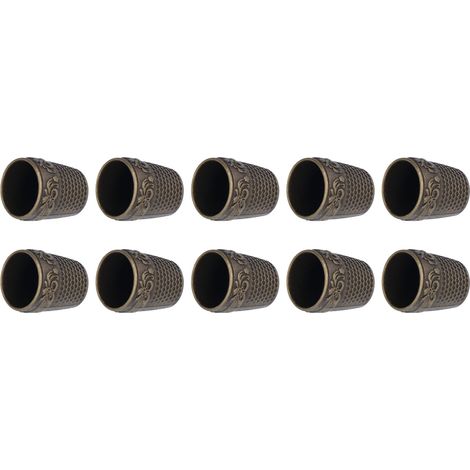 Lot de 10 dés à coudre pour protéger les doigts et améliorer l'efficacité de la couture. Protection optimale du bout des doigts pour une utilisation à domicile. (1/5)