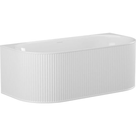 Vasca da bagno freestanding scanalata - 170 x 80 x 60 cm - Acrilico - Bianco opaco - 290 L - BARBORI (1/5)