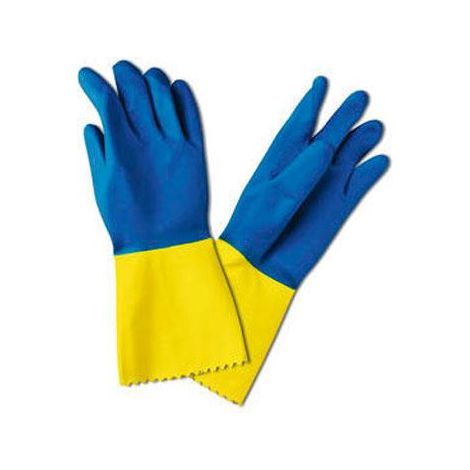 GUANTE LATEX BICOLOR REFORZAD.T6 - 6 1/2 - CEGASA