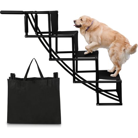 SWANEW Rampa per cani Scala pieghevole per cani Scala per animali domestici 4 gradini Rampa per cani (1/5)