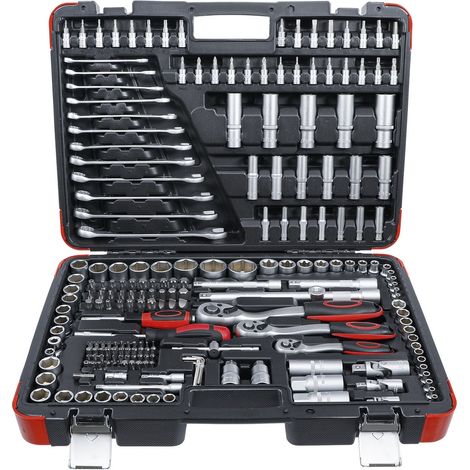 Bgs Technic – Coffret multi-outils 216 pièces – Douilles 1/4, 3/8, 1/2 – Acier chrome-vanadium – Pro Torque® pour mécanique et bricolage (1/5)