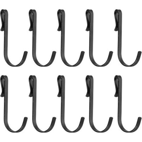 20er-Pack robuste Mehrzweckhaken, Aufbewahrungshaken für Haus und Garage – doppelte, rutschfeste Haken für Lager, Garage, Gartenhaus und Gartengeräte (1/3)