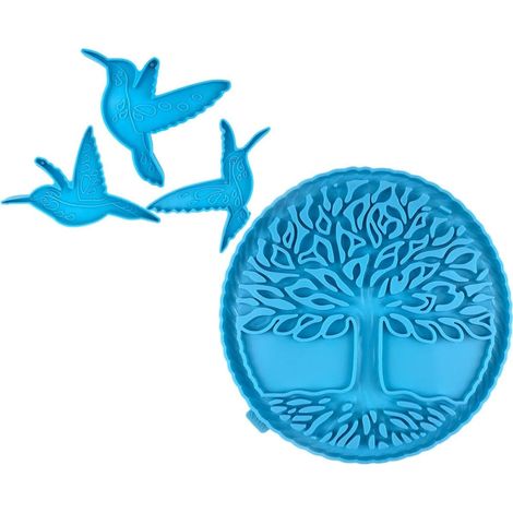 Sculpture murale moule en silicone fait maison arbre pour