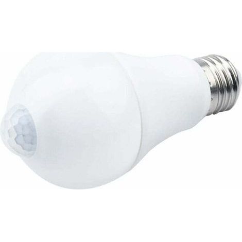 Ampoule LED E27 avec détecteur de mouvement Lumière intelligente 9 W Remplace l'ampoule basse consommation 90 W Angle d'éclairage 120°, blanc, E27, 9 W (1/4)