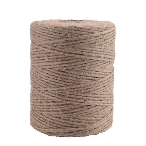 Cordeau Naturel 2mm Épais Marron, Rouleau de 200M, Ficelle de Jute pour Bricolage, Jardinage et Emballage (1/5)