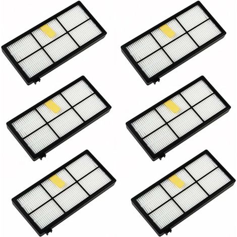 6 Pièces Kits d'Accessoires de Filtres de Rechange pour iRobot Roomba 800 900 Series 850 860 861 866 870 880 890 900 960 980 981 985 (1/4)