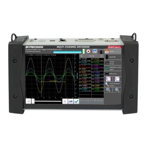 Enregistreur de données Sefram, Intensité, Résistance, Température, Thermocouple, Tension, 20 voies ( Prix pour 1 )