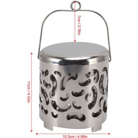 Mini chauffage de camping en acier inoxydable – Réchaud chauffant portable pour extérieur et randonnée (1/5)