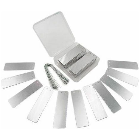 Aluminium Pflanzenetiketten für Garten & Blumen: 100 Stück Metalletiketten für Bäume, Pflanzen und Blumen (1/4)