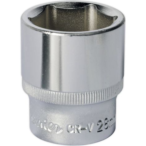 Sealey 28mm WallDrive Standard Length Chrome Socket 1/2""Sq Drive S1228