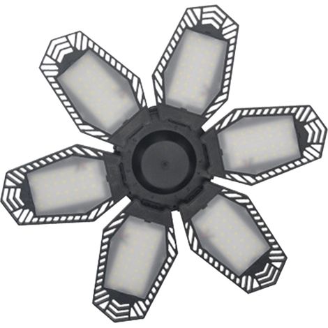 Lámpara de techo LED deformable y plegable, 6 paneles ajustables, 100 W, E26, 6500 K (blanco) (1/5)