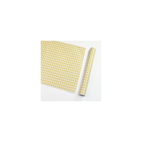 Papier Contact décoratif Vichy Autocollant en Vinyle pour Commode, tiroir, étagère, armoires de Cuisine, Garde-Manger, réfrigérateurs, Loisirs créatifs (45 cm x 10 m, Jaune) (1/3)