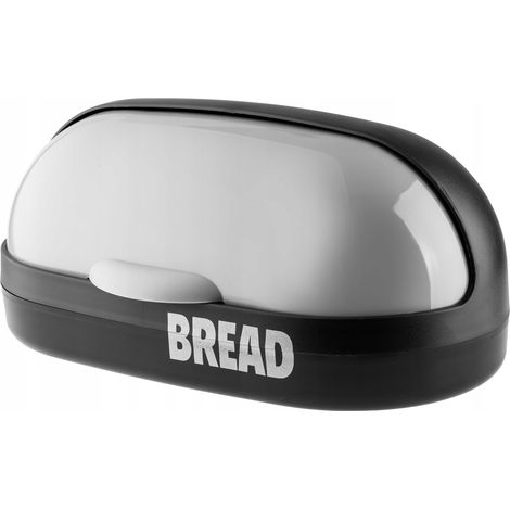 KADAX Brotkasten aus Kunststoff, Brotbehälter mit Rolldeckel, Grau