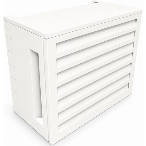 Atole – Cache climatiseur en aluminium thermolaqué – Résistant aux intempéries et UV – Dimensions H. 69 x L. 90 x P. 50 cm – Couleur blanc RAL9010