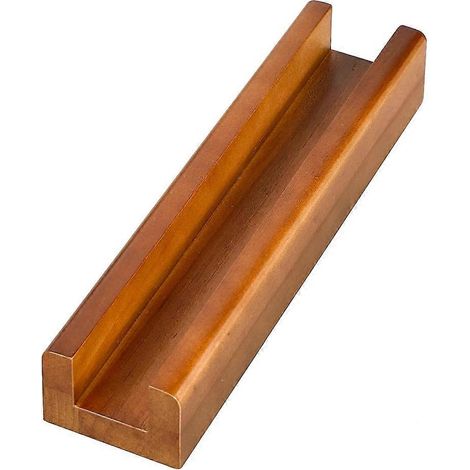 Freistehender Spiegelständer aus Holz mit rutschfestem Fuß für Ganzkörperspiegel, 25 x 5,8 x 3,8 cm, stabiler Stand, braun (1/5)