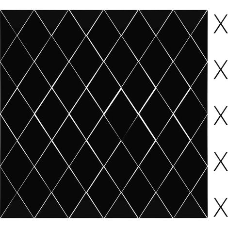 Autocollants Miroir Acrylique Rhombique Noir - Décoration Adhésive pour Mur Salon Chambre (1/5)